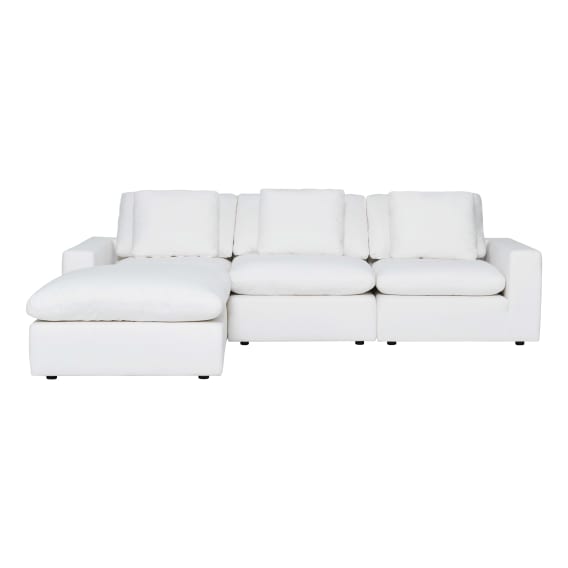 Mimi 3 Seater Sofa + Ottoman in Barbury Pearl