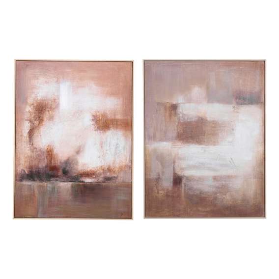 Mocha Melodies Box Framed Canvas Set of 2 in 90 x 120cm