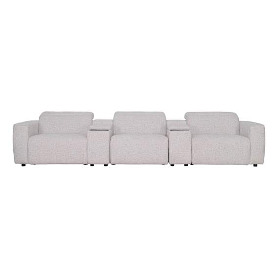 Nevada 3 Seater Recliner  Sofa + 2 Consoles in Domino Marshmallow