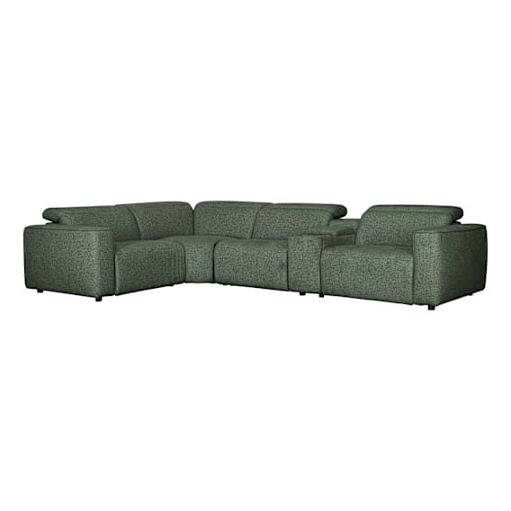 Nevada 4 Seater Modular Recliner  Sofa + Console in Domino Heritage