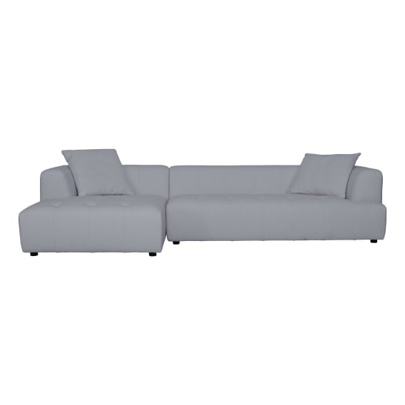 Rubin 3 Seater Sofa + Chaise LHF in Het Cement
