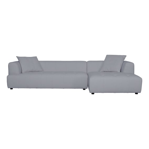 Rubin 3 Seater Sofa + Chaise RHF in Het Cement