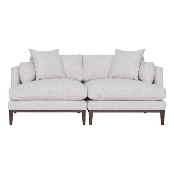 Seville 2 Seater Sofa in Apollo Optical / Smoked Oak