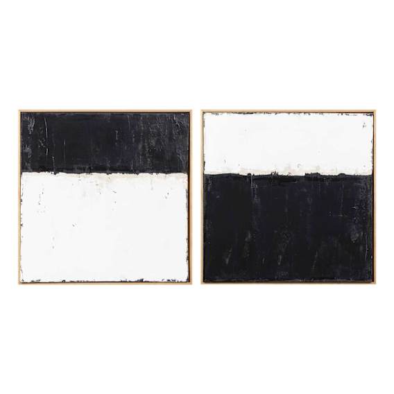 Shore Coal Box Framed Canvas Set of 2 in 63 x 63cm