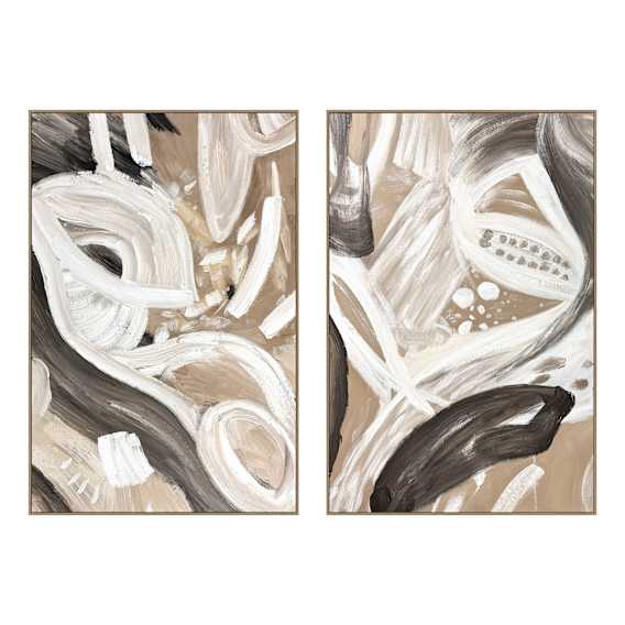 Solace Box Framed Canvas Set of 2 in 80 x 120cm