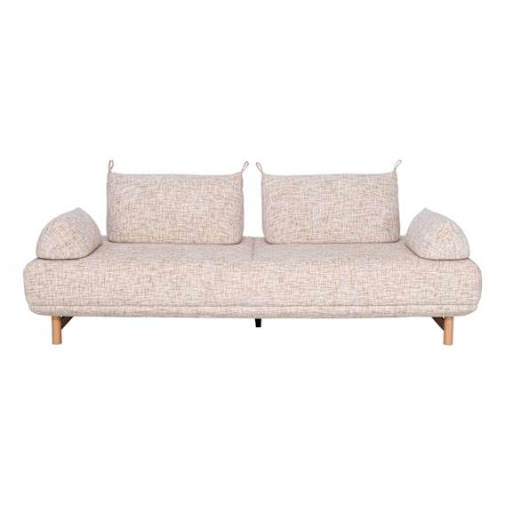 Studio 3 Seater Sofa with Backrests and Armrests in Emmy Fossil
