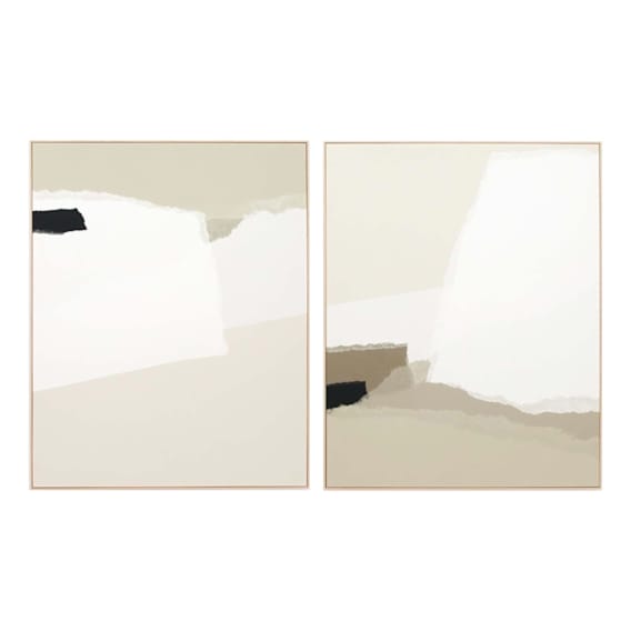 Torn Natural Box Framed Canvas Set of 2 in 120 x150cm