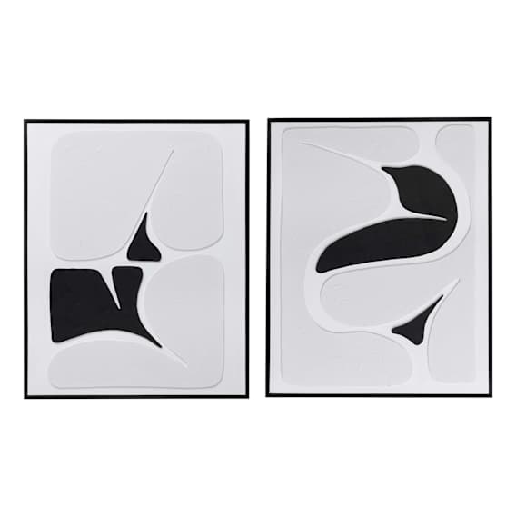 Tonal Movement Box Framed Canvas Set of 2 in 83 x 103cm