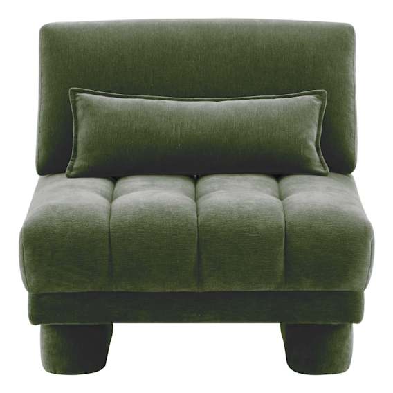 Carrie Armless Chair in Fam Green