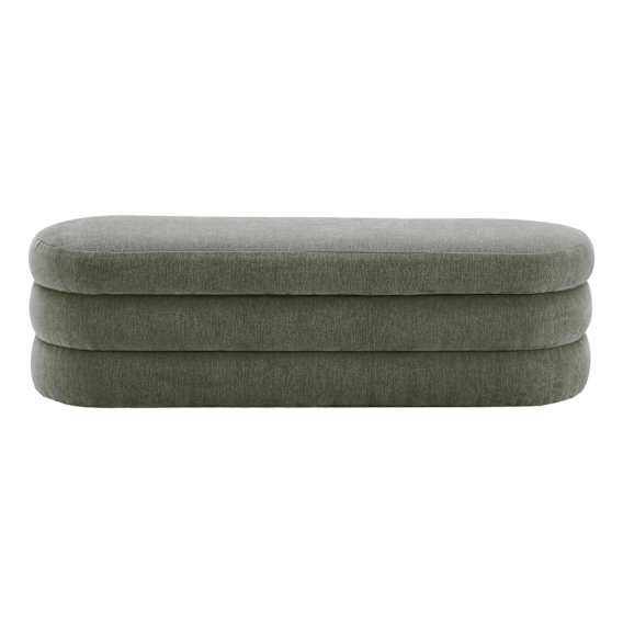 Casey Queen Storage Ottoman in Fam Green