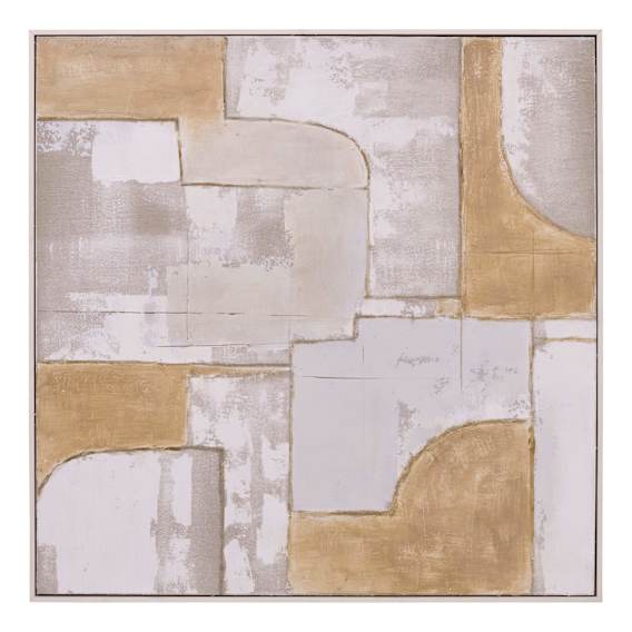 Caramel Drift Box Framed Canvas in 100 x 100cm