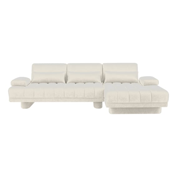 Carrie Sofa Bed + RHF Chaise in Fam Beige