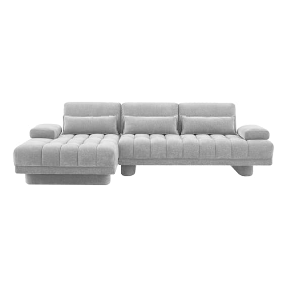 Carrie Sofa Bed + LHF Chaise in Fam Grey