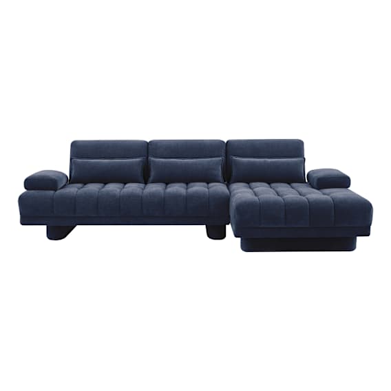 Carrie Sofa Bed + RHF Chaise in Fam Navy