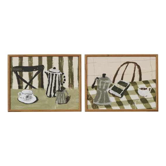 Caff Framed Print Set of 2 in 45 x 35cm