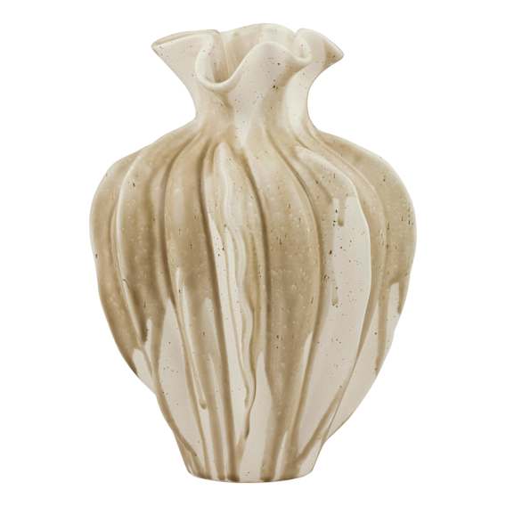 Cara Vase 22x32cm in Ivory / Sage