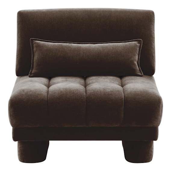 Carrie Armless Chair in Fam Chocolate