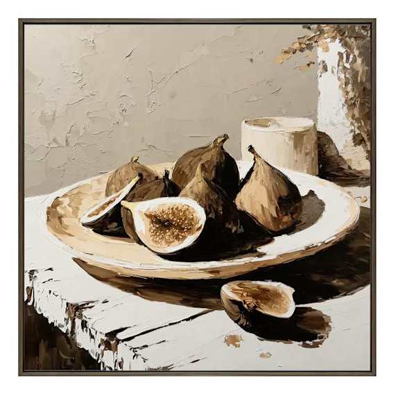 Cava Fig & Form Box Framed Canvas in 142 x 142cm Mocha