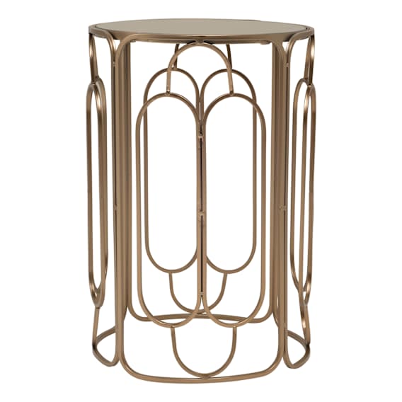 Celeste Side Table Small 36x53.5cm in Copper Gold / Mirror