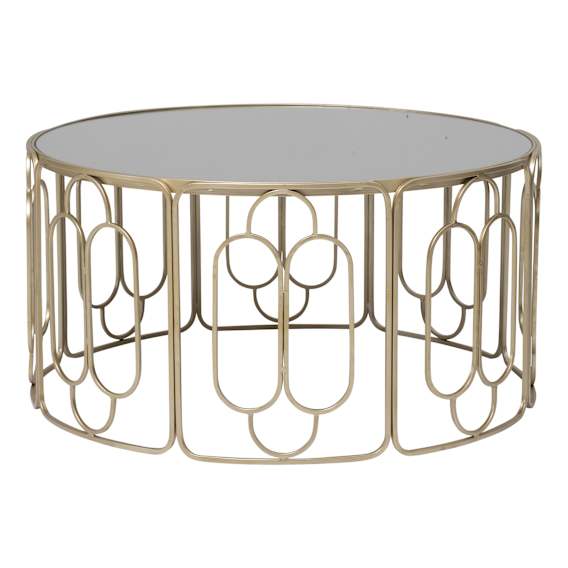 Celeste Coffee Table 80x40cm in Copper Gold / Mirror