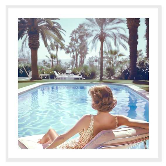 Cecil Framed Print in 84 x 84cm