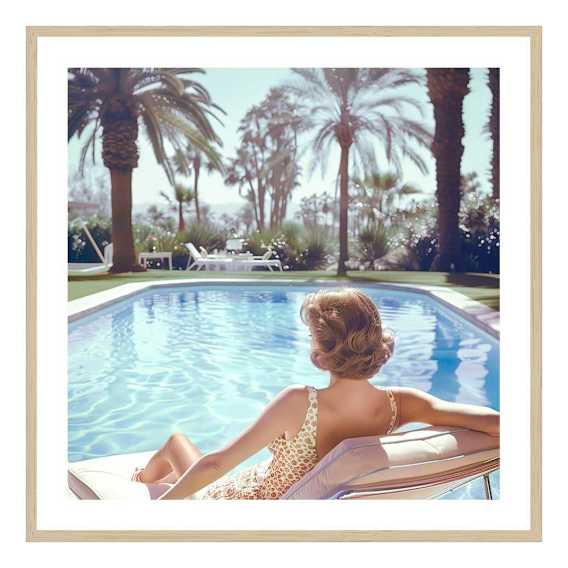 Cecil Framed Print in 84 x 84cm
