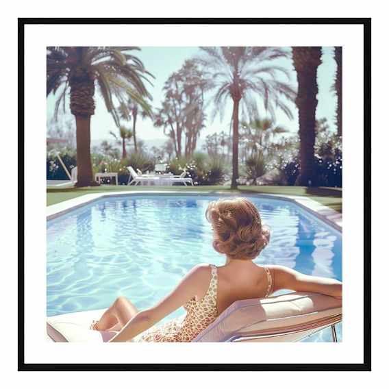 Cecil Framed Print in 95 x 95cm