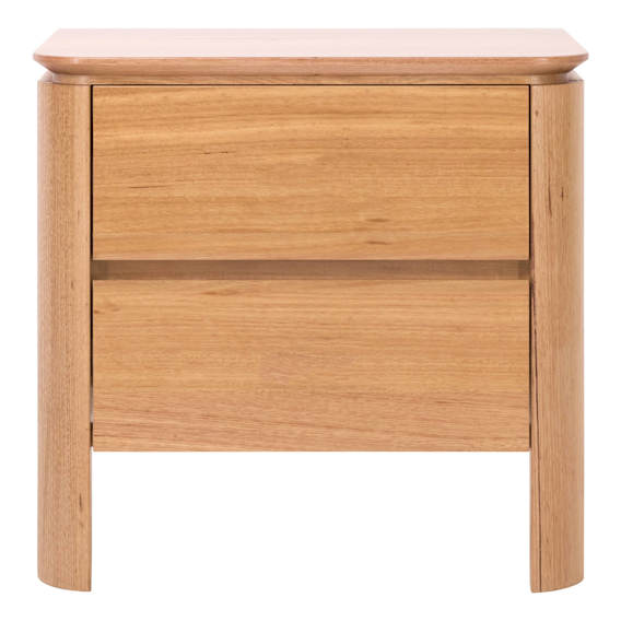 Charles Bedside Table with Groove Drawer in Australian Messmate
