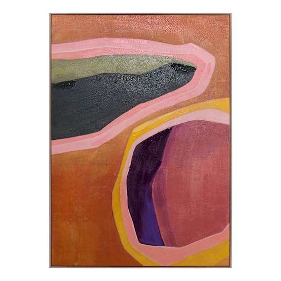 Chromatic Contours Box Framed Canvas in 100 x 140cm
