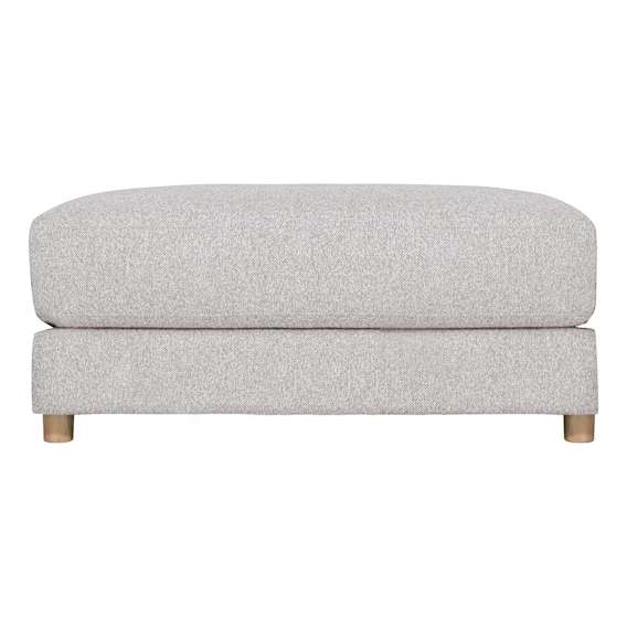 Chapel Ottoman in Cobble Linen