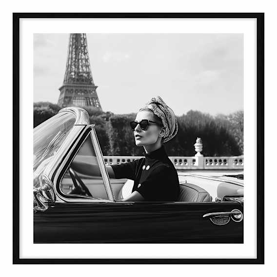 Chasing Glamour Framed Print in 84 x 84cm