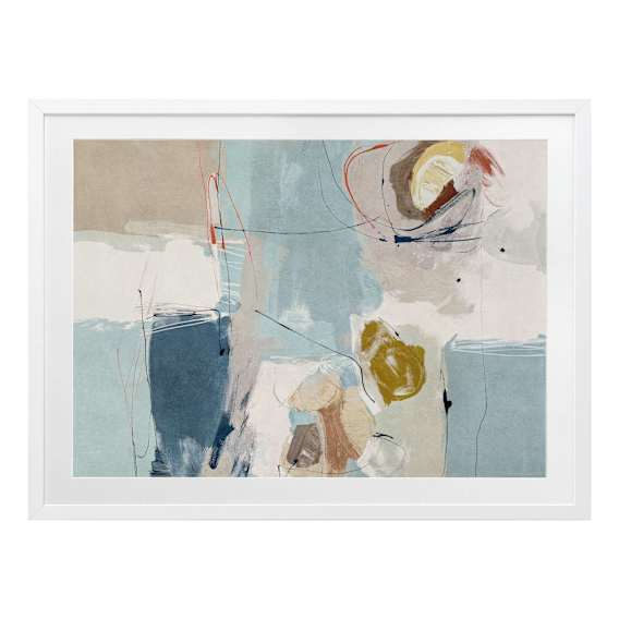 Chalk & Citrus Design 1 Landscape Framed Print in Design 142 x 106cm