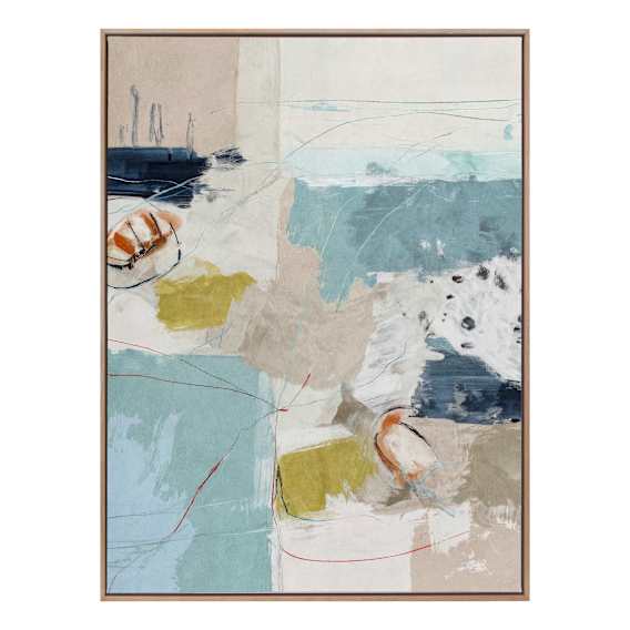 Chalk & Citrus Design 2 Portrait Box Framed Canvas in 23 x 163cm