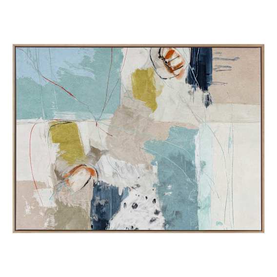 Chalk & Citrus Design 2 Landscape Box Framed Canvas in 163 x 123cm