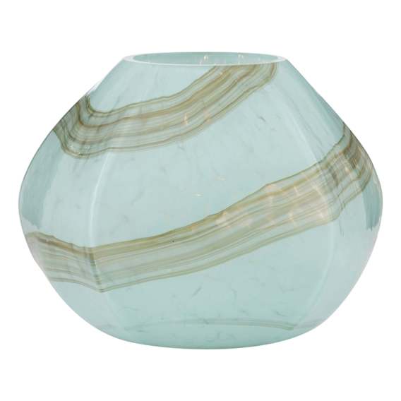 Charlotte Vase Short 30x22cm in Blue / Green