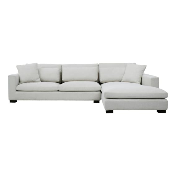 Cleo 3 Seater Sofa + Chaise RHF in Gusto White
