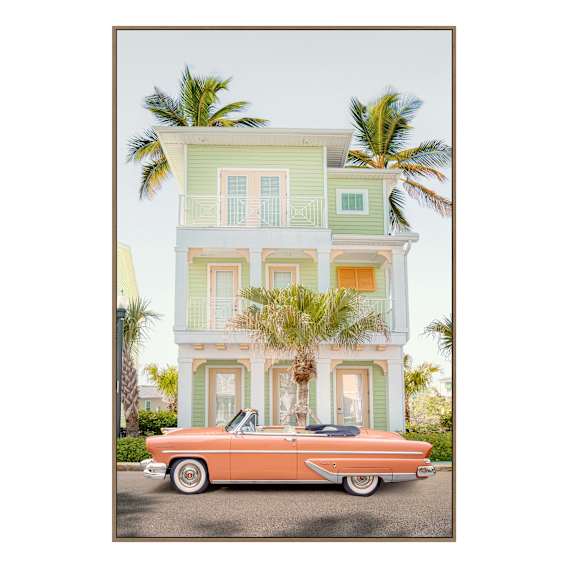 Classic Car Design B Box Framed Canvas in 80 x 120cm
