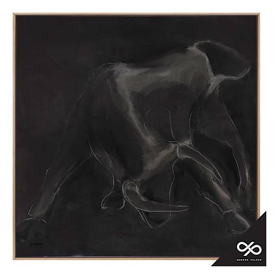 Contours Box Framed Canvas in 93 x 93cm