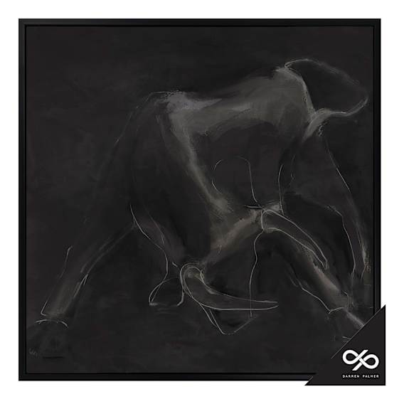 Contours Box Framed Canvas in 93 x 93cm