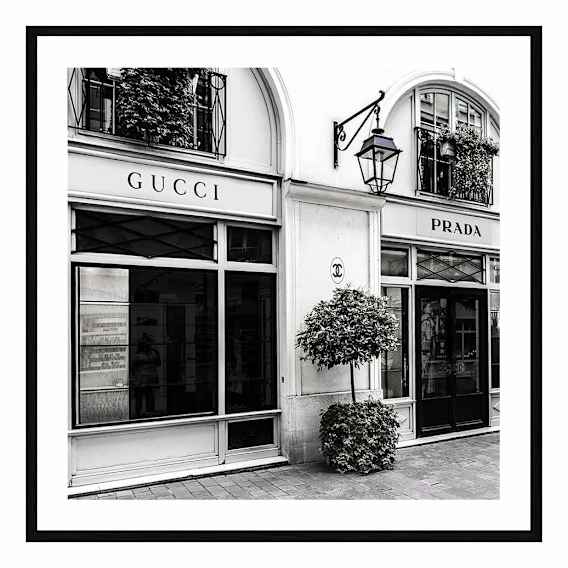 Couture Lane Framed Print in 60 x 60cm