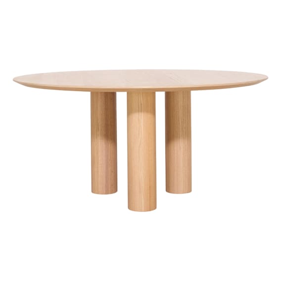 Como Round Dining Table 150cm in Oak Clear