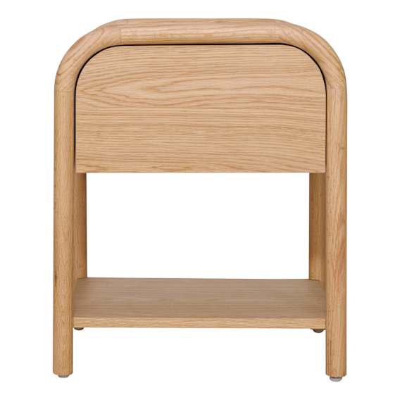 Como Bedside Table in Oak Clear