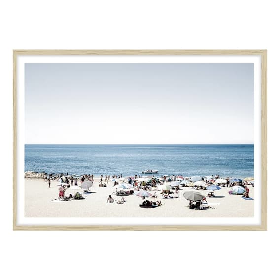 Coastal Assembly Framed Print in 133 x 95cm Natural