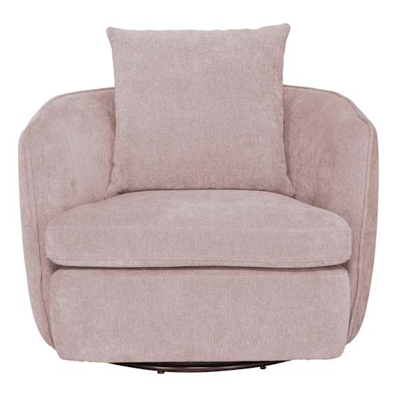 Crest Swivel Occasional Chair in Hue Pink