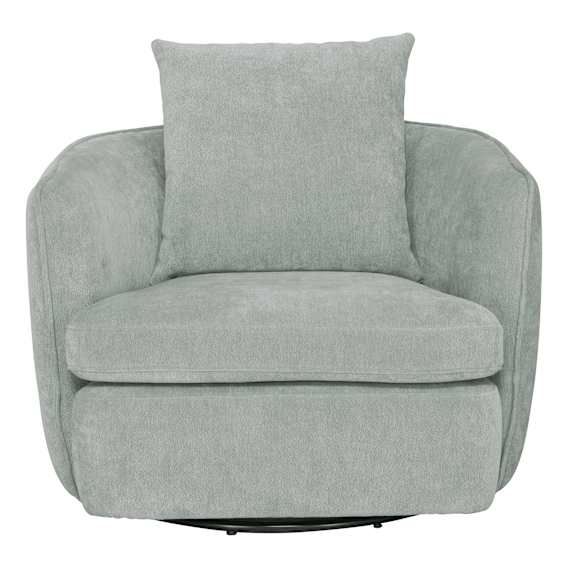Crest Swivel Occasional Chair in Hue Green