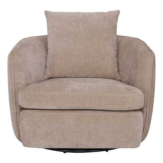 Crest Swivel Occasional Chair in Hue Camel
