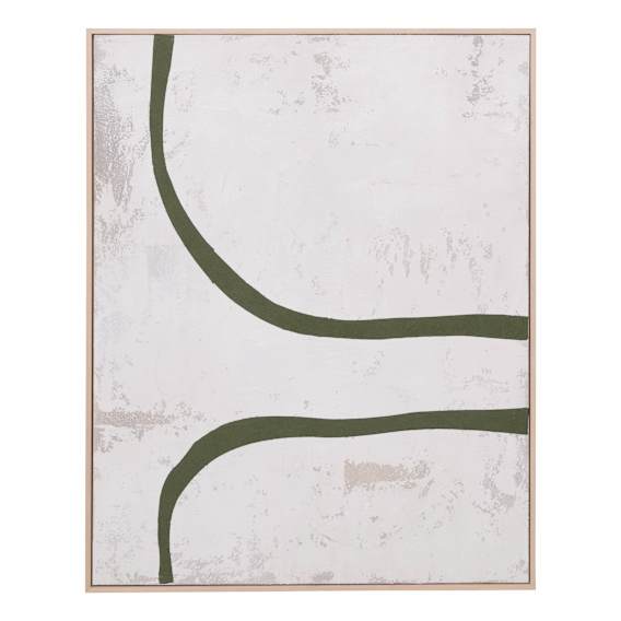 Curved Paths Design 1 Box Framed Canvas in 80 x 100cm