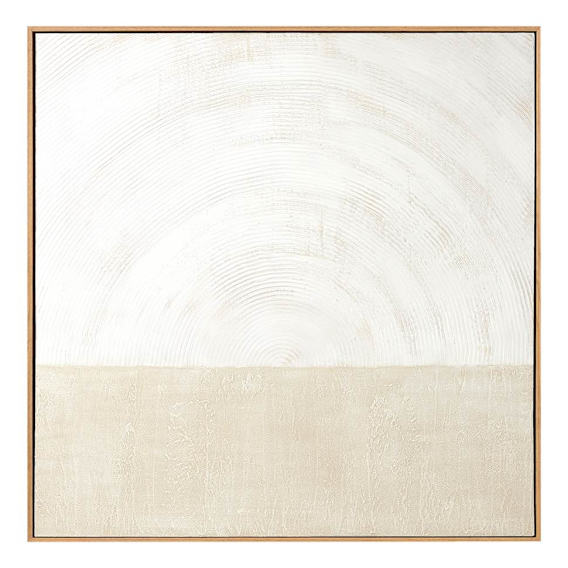 Curve White 1 Box Framed Canvas in 94 x 94cm
