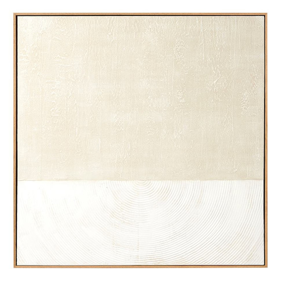Curve White 2 Box Framed Canvas in 94 x 94cm