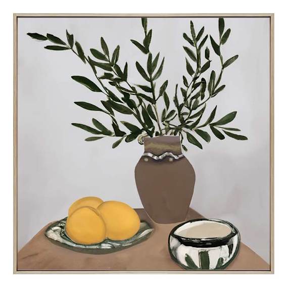 Cyprus Mocha Box Framed Canvas in 122 x 122cm